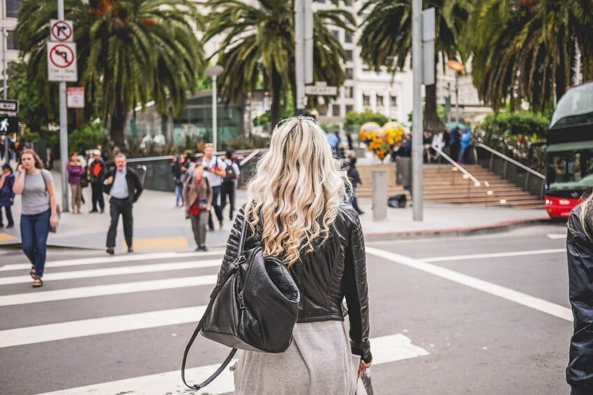 Walking Towards Union Square in SF